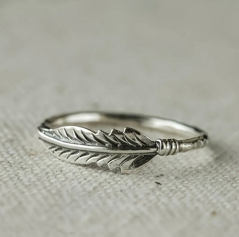 Delicate Feather Ring