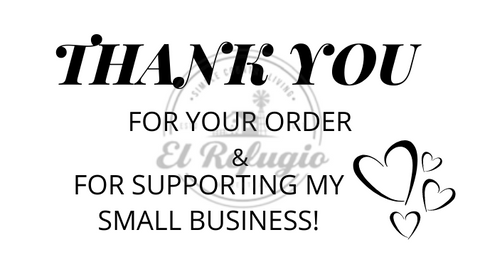 Thank you for your order - Thermal Printer Sticker