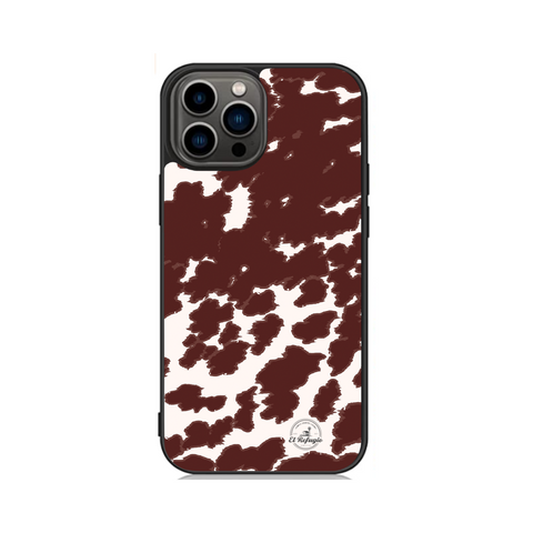 Brown Cow print iphone case