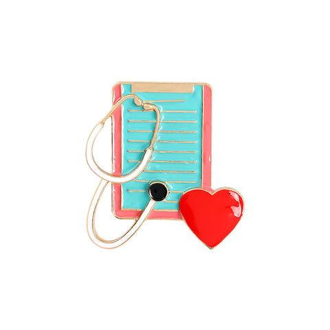 Medical Stethoscope Heartbeat Pin