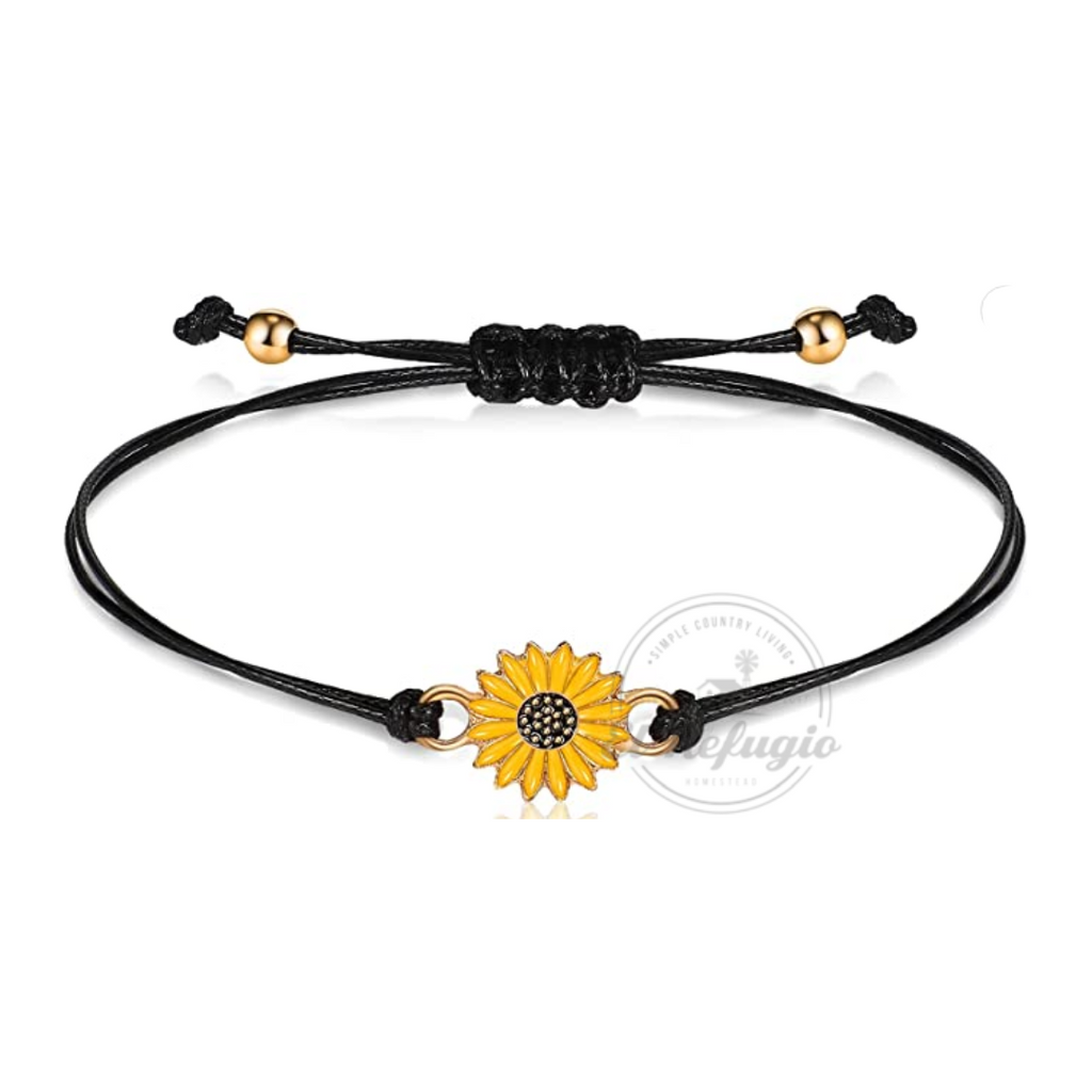 Sunflower Open Bracelets Adjustable Bangle Wristband Cuff Charm Bracelet  For Women Lady Girls Lover Female Valentine's